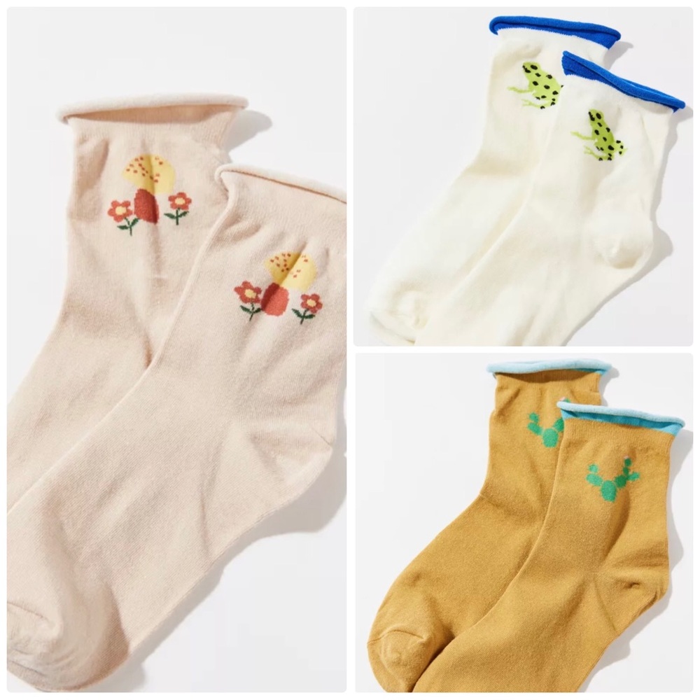 3 Piece NWT Urban Outfitters Crew Socks Set